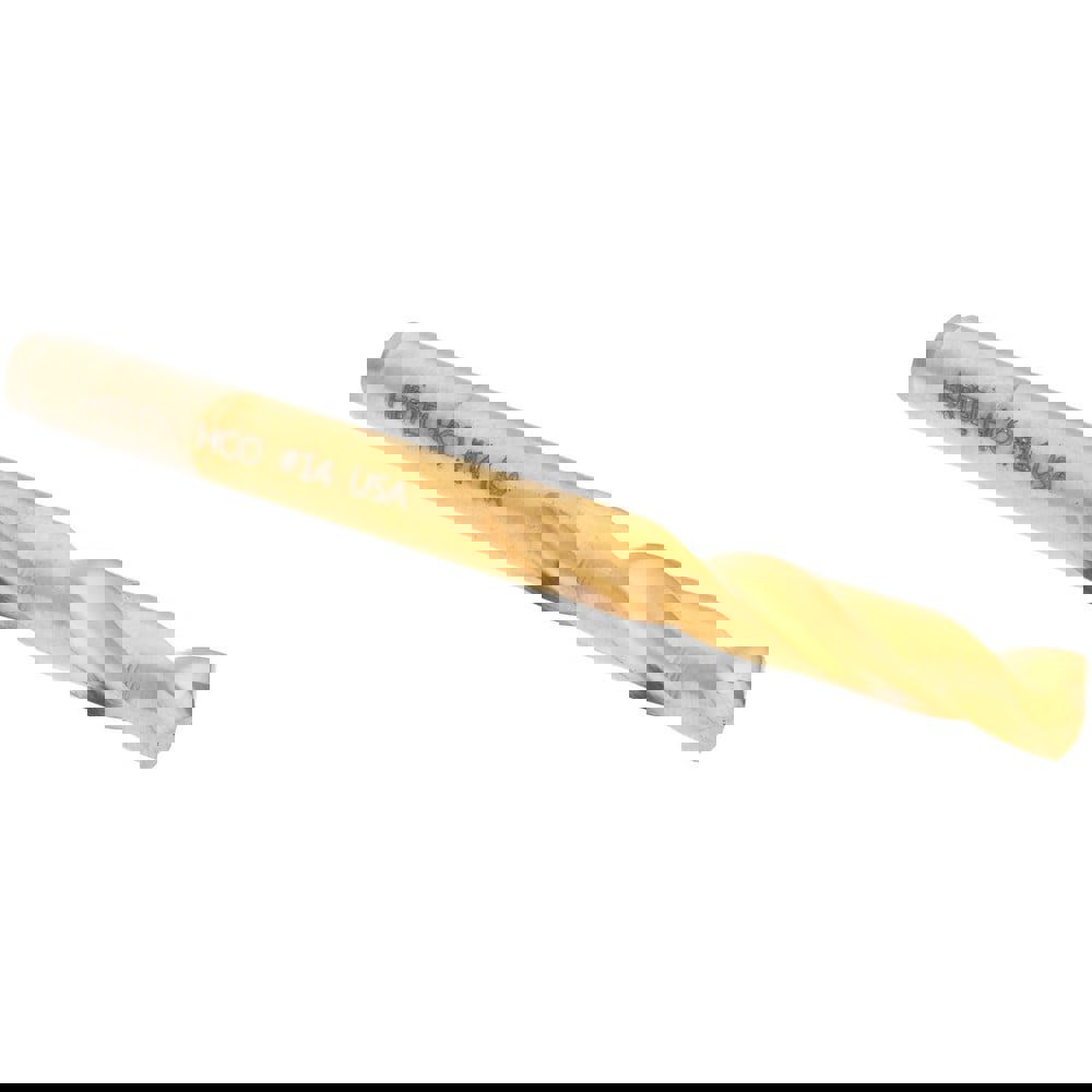 Screw Machine Length Drill Bit: #14, 135 &deg; Point, Cobalt