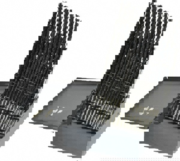 Drill Bit Set: Jobber Length Drill Bits, 60 Pc, 135 &deg;, High Speed Steel