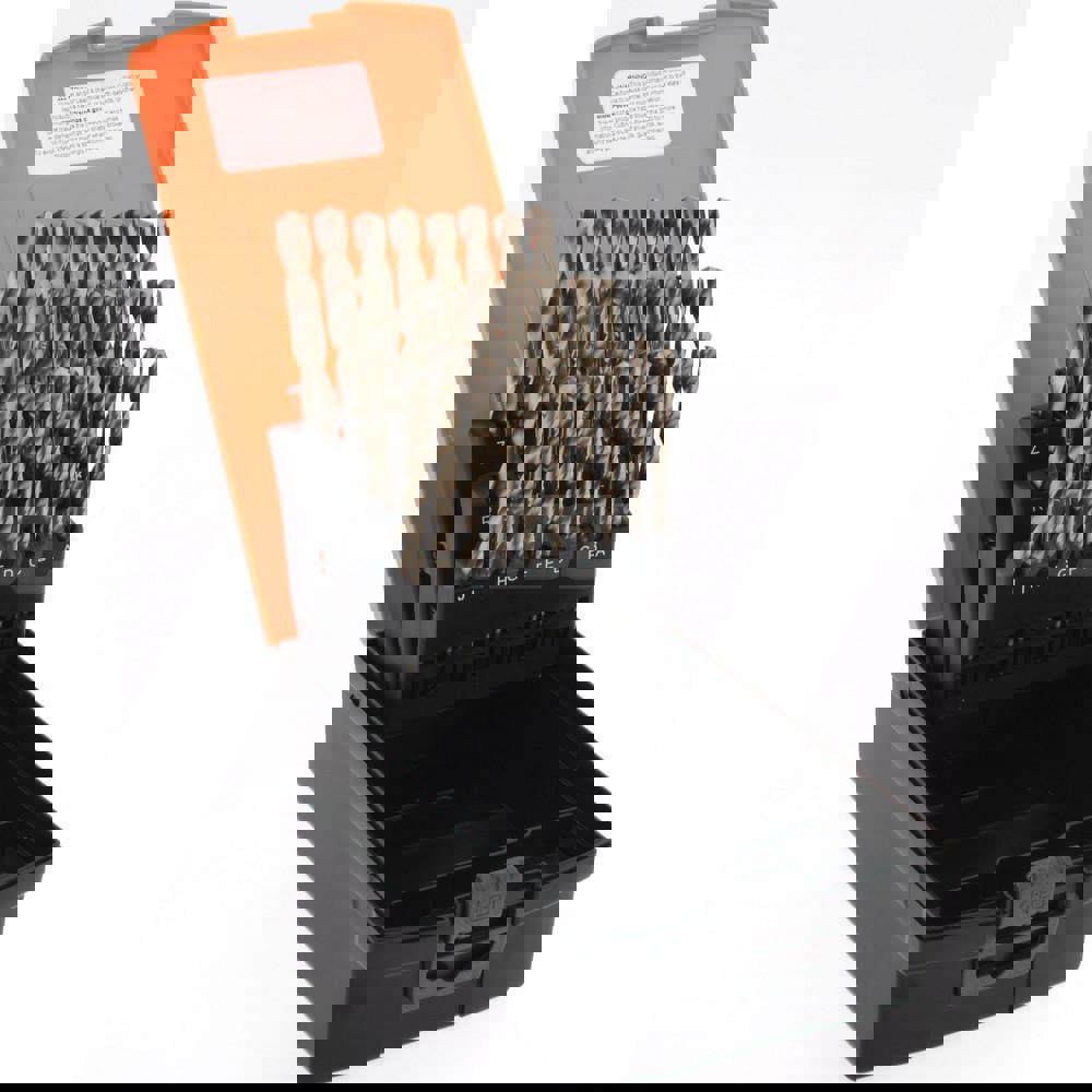 Drill Bit Set: Jobber Length Drill Bits, 26 Pc, 135 &deg;, Cobalt