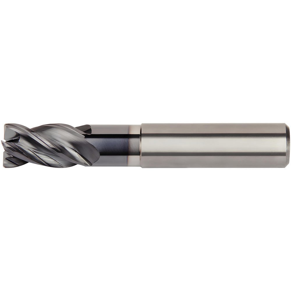 Corner Radius End Mill: 10 mm Dia, 15 mm LOC, 3 mm Radius, 4 Flutes, Solid Carbide