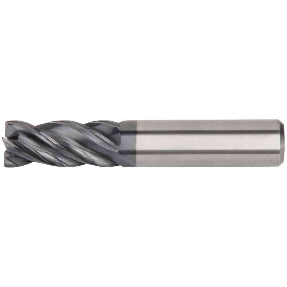 Square End Mill: 1-1/4'' Dia, 3'' LOC, 1-1/4'' Shank Dia, 7'' OAL, 4 Flutes, Solid Carbide