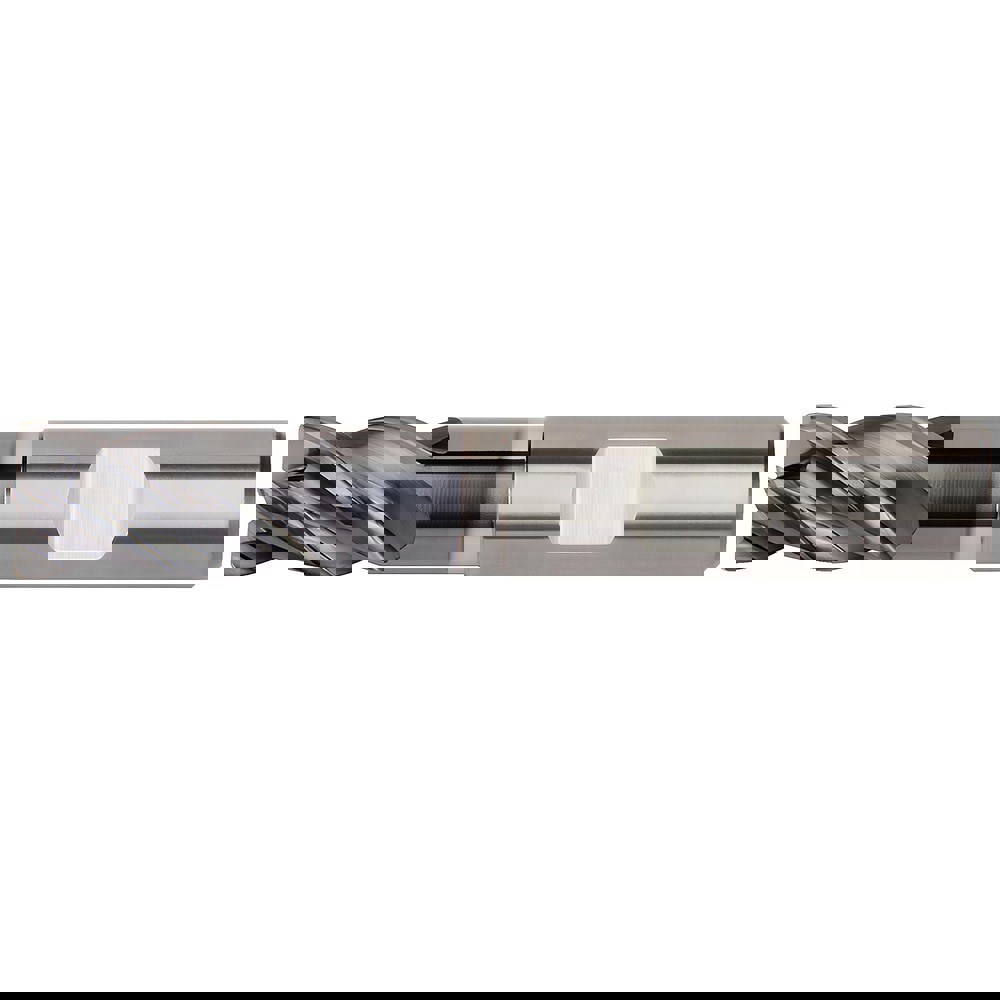 Corner Radius End Mill: 25 mm Dia, 37.5 mm LOC, 2 mm Radius, 4 Flutes, Solid Carbide