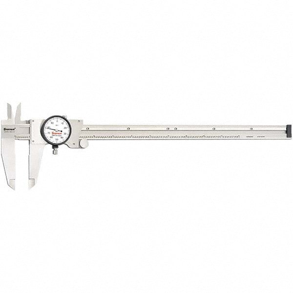 Dial Caliper: 12'' Range, 0.001'' Graduation, 0.1'' per Revolution