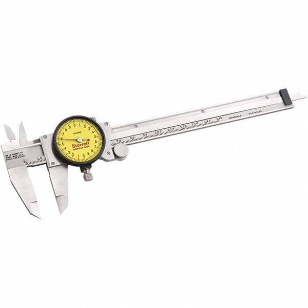 Dial Caliper: 150 mm Range, 0.02 mm Graduation, 2 mm per Revolution