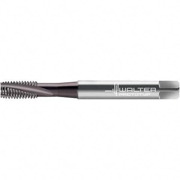 Spiral Flute Tap: M6x1.00 Metric, 3 Flutes, Modified Bottoming, 6HX Class of Fit, Solid Carbide, THL Coated
