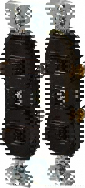 1 Pole, 120/277 VAC, 20 Amp, Flush Mounted, Ungrounded, Tamper Resistant Duplex Switch