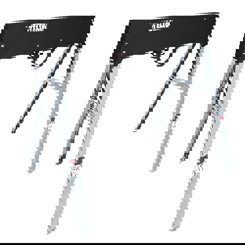 Single Folding Steel Sawhorse with Side Material Supports