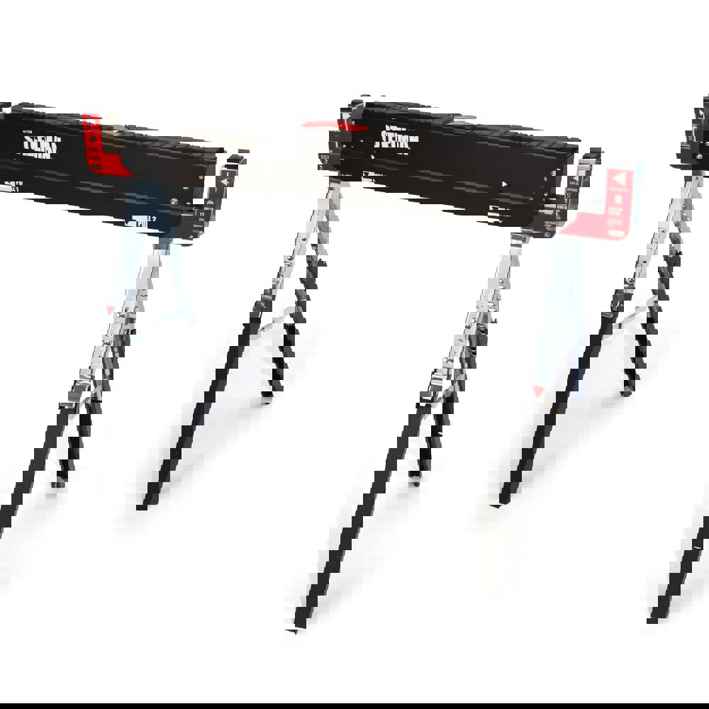 Single Height Adjustable Folding Multi-Purpose Sawhorse