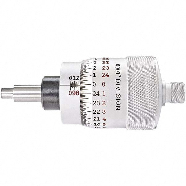 1 Inch, 2-1/16 Inch Plain Thimble, 5/16 Inch Diameter x 1-7/16 Inch Long Spindle, Mechanical Micrometer Head