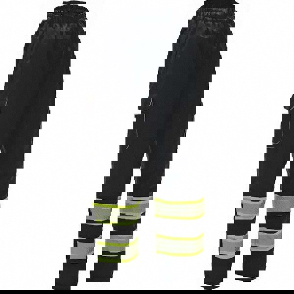 Rain Pants: Polyester, Drawcord Closure, Black, X-Large