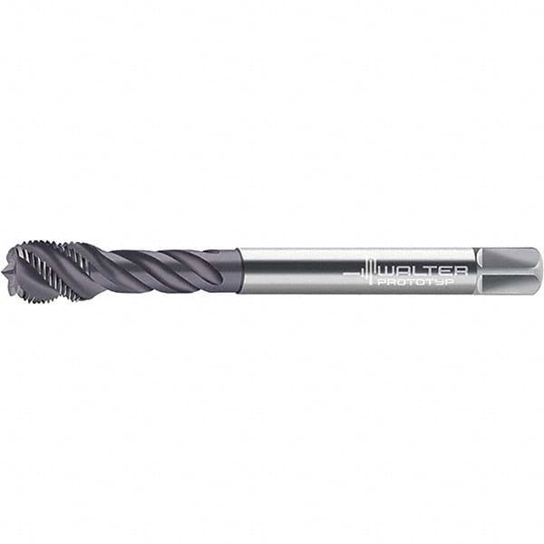 Spiral Flute Tap: M20x2.50 Metric, 4 Flutes, Semi-Bottoming, 6HX Class of Fit, TiAlN Coated