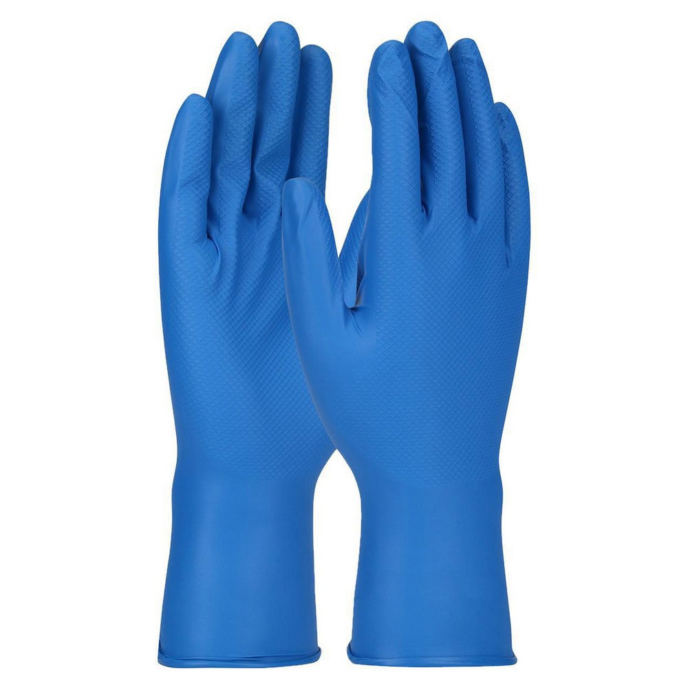 Disposable Glove: Series Grippaz Food Plus, Size Medium, 8.0 mil, Nitrile, General Purpose Grade, Powder-Free