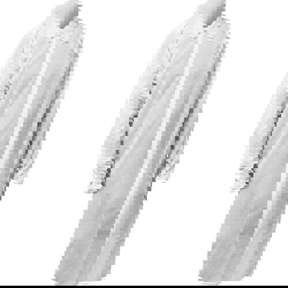 Coveralls & Overalls; Garment Style: Lab Coat ; Size: 2X-Large ; Color: White ; Material: Spunbond ; Hazardous Protection Level: Non Hazardous Protection ; Cuff Style: Elastic