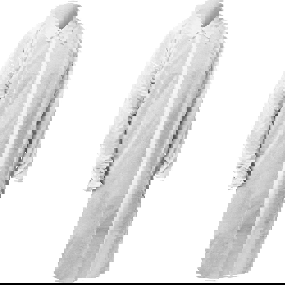 Disposable & Chemical Resistant Lab Coats; Garment Style: Lab Coat ; Gender: Unisex ; Size: 3X-Large ; Cuff Style: Elastic Cuff ; Material: Polypropylene ; Sleeve Length (Decimal Inch): 23