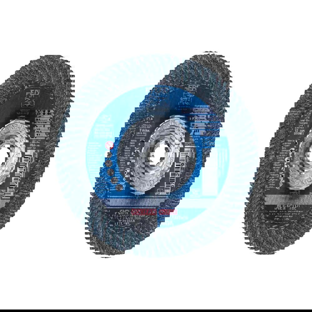 Flap Disc: 5/8-11 Hole, 40 Grit, Zirconi