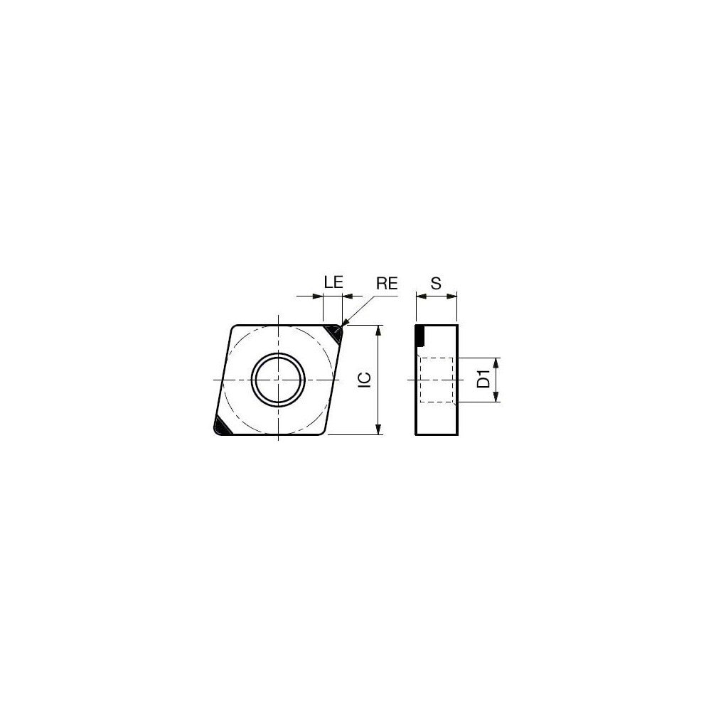 Turning Insert: 2QP-CNGA432-WL BXA20, Polycrystalline Cubic Boron Nitride
