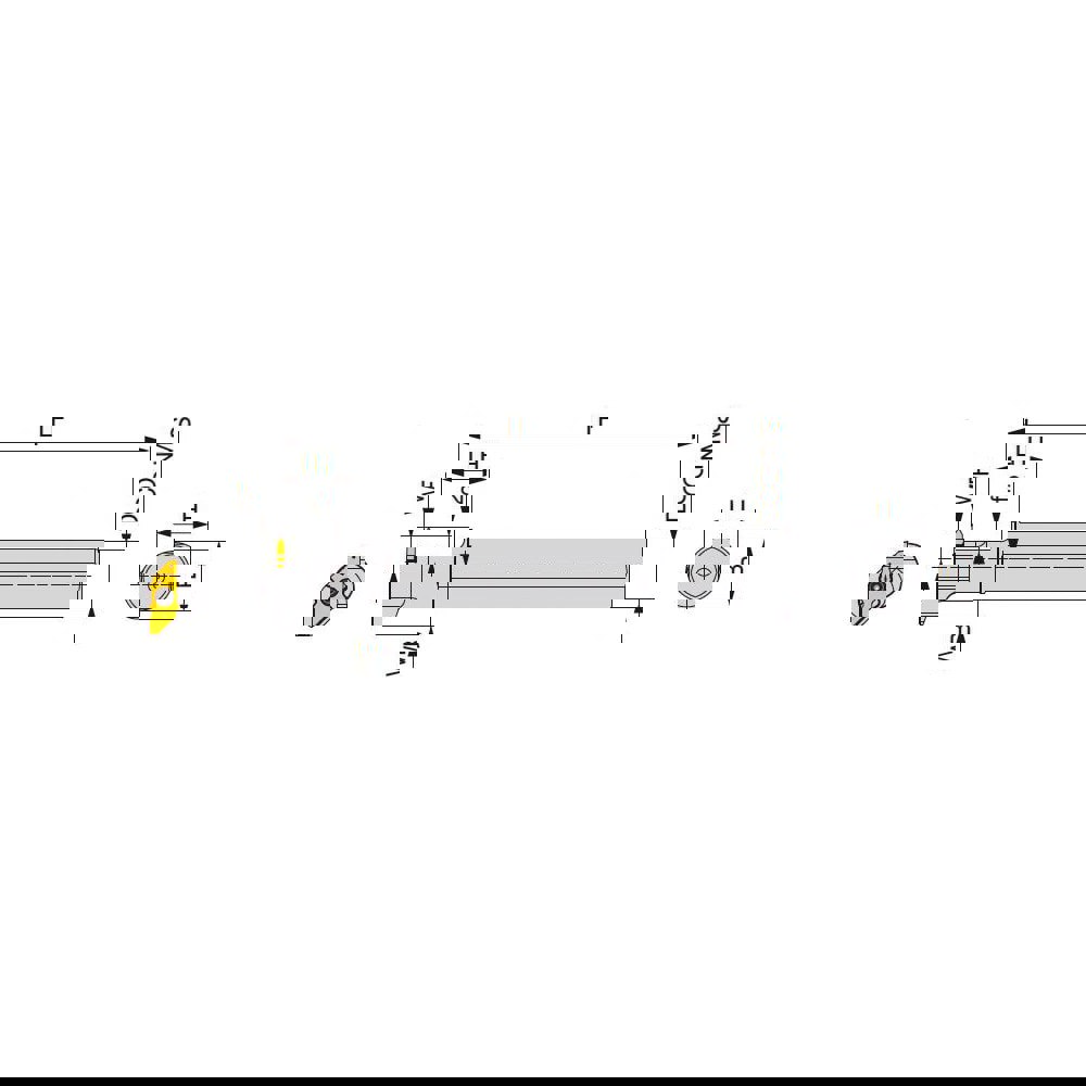 Indexable Threading Toolholder: External, Left Hand, Uses JXTG12FR/JXPG06R/JXPG12R Inserts, 24 x 1 mm Shank
