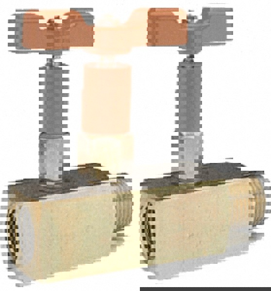 Needle Valve: Straight, 1/2 x 1/4