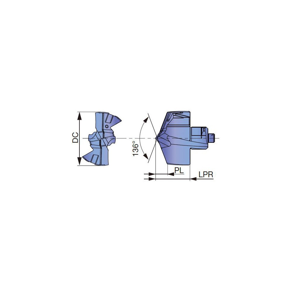 Replaceable Drill Tip: DMC109 AH9130, 136 &deg N/A
