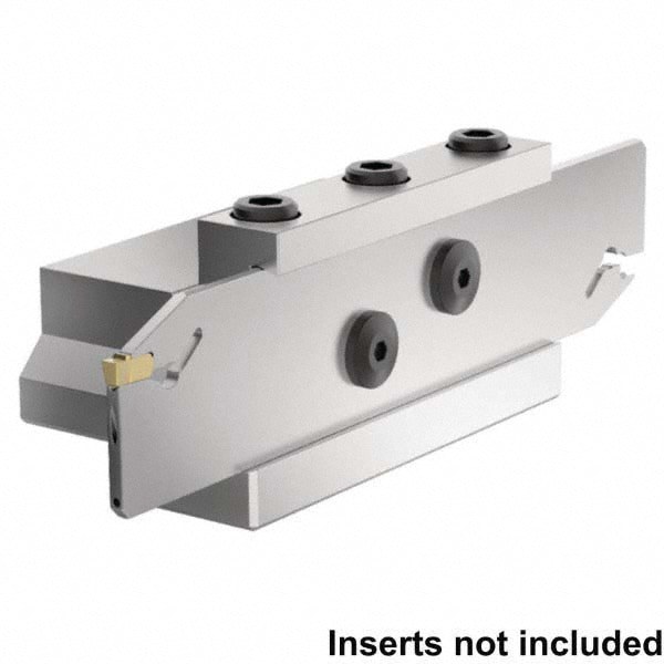 Indexable Cut-Off Blade Tool Blocks; Tool Block Style: EVTMZN; Tool Block Style: EVTMZN; Blade Height (mm): 32.00; Manufacturers Catalog Number: EVTMZN2020G32C; Overall Length (mm): 90.00; Overall Height (mm): 48.61; Shank Height (mm): 32.00; Shank Width