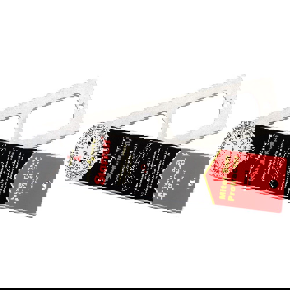 12 Inch Long Blade, 360&deg; Max Measurement, 1&deg; Dial Graduation, Round Head Protractor