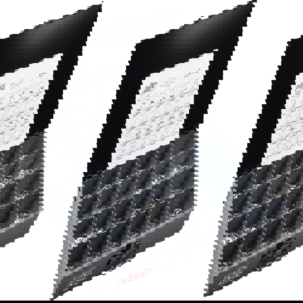 #8-32 to 1/4-20 Thread, 3,312 Piece Steel Nut & Washer Assortment