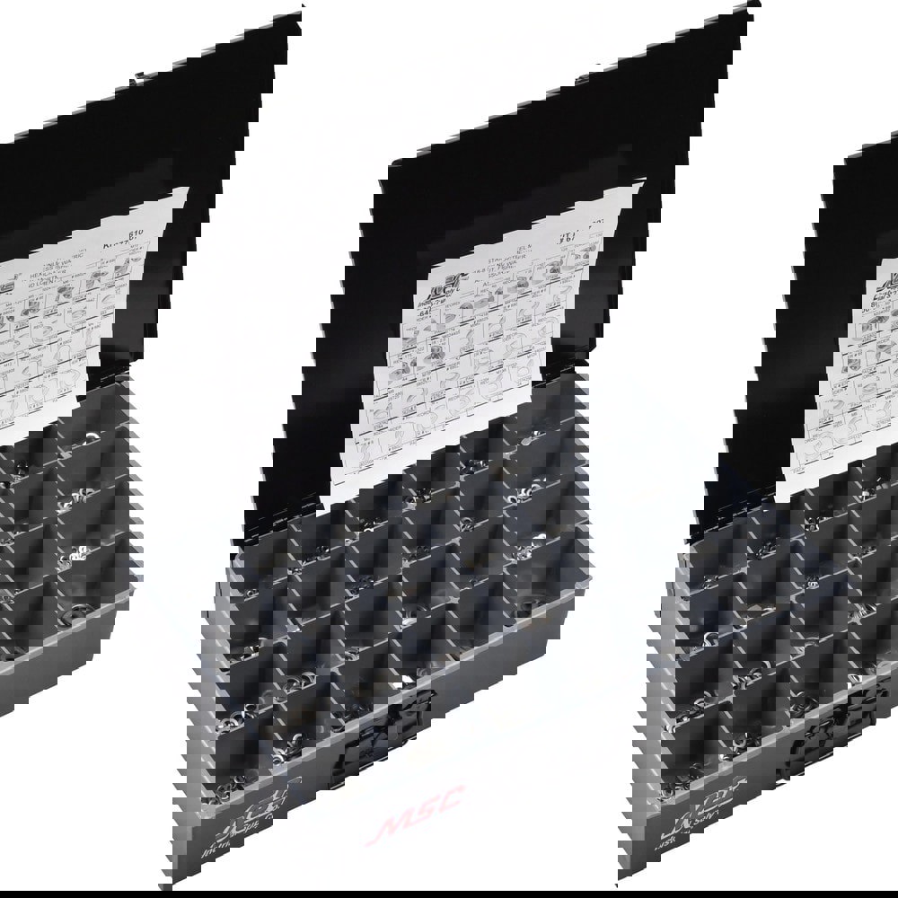 M3x0.50 to M16x2 Thread, 1,680 Piece Stainless Steel Nut & Washer Assortment