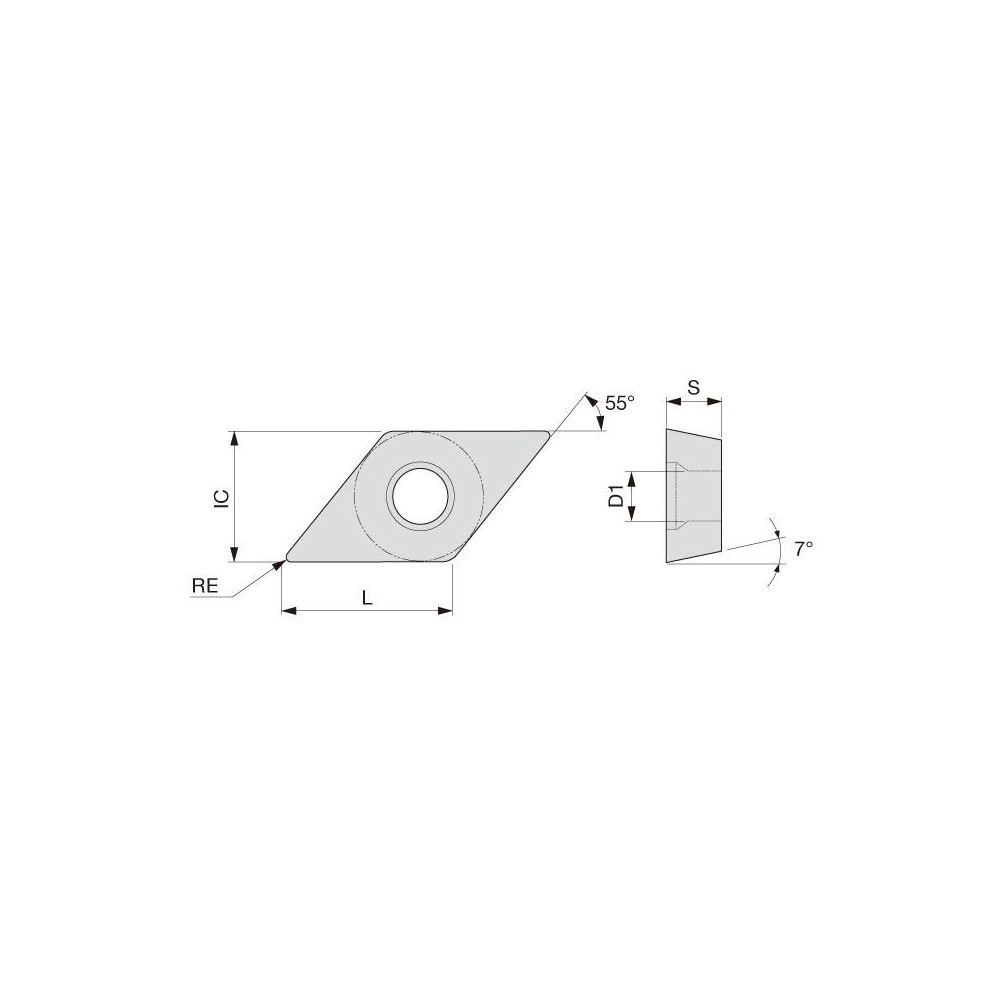 Turning Insert: DCMT32.51PM T9225, Solid Carbide