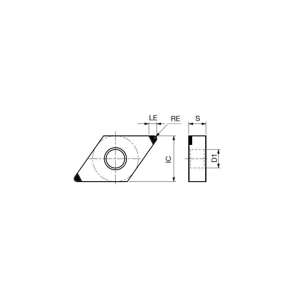 Turning Insert: 2QP-DNGA432 BXA10, Polycrystalline Cubic Boron Nitride