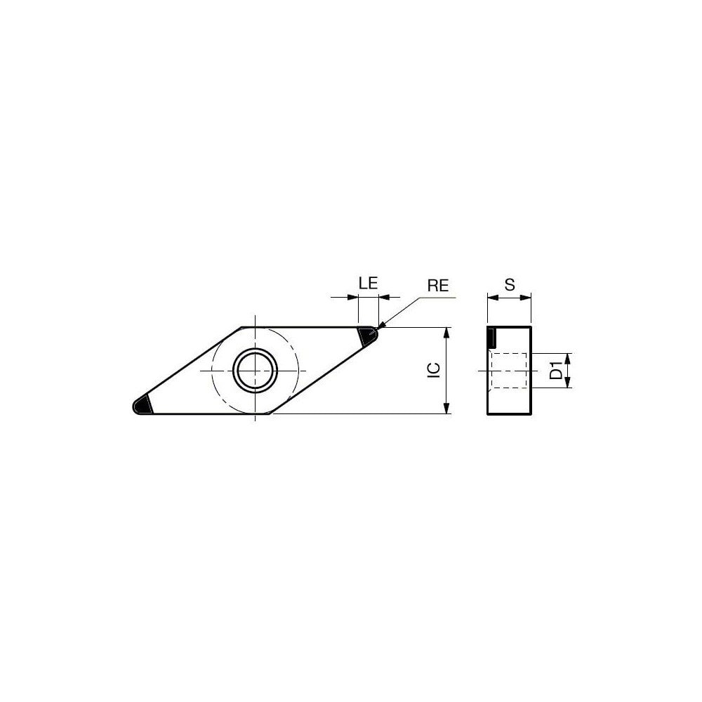 Turning Insert: 2QP-VNGA332 BXA10, Polycrystalline Cubic Boron Nitride