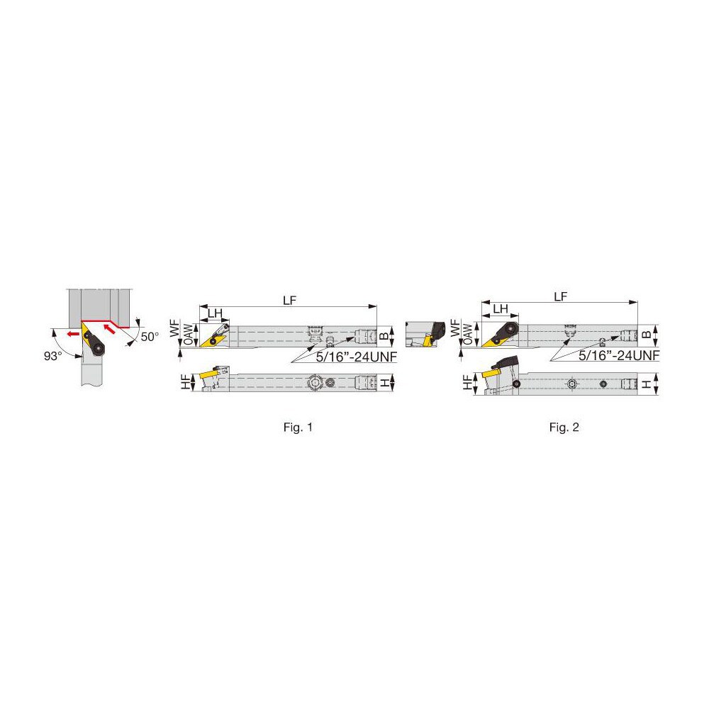 Indexable Turning Toolholder: JSVJ2XR1012H09-CHP, 93 &deg; Lead Angle, Screw