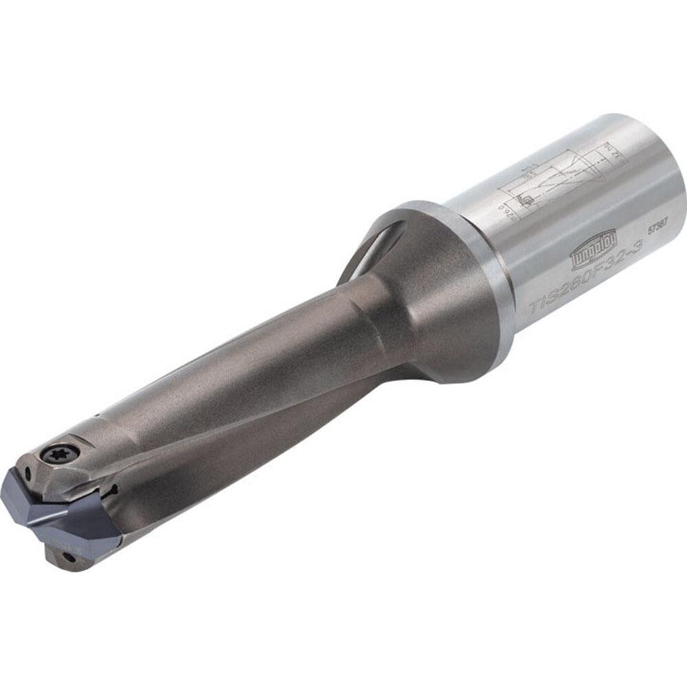 Replaceable-Tip Drill: 24 to 24.9 mm Dia, 75.7 mm Max Depth, 32 mm Weldon Flat Shank