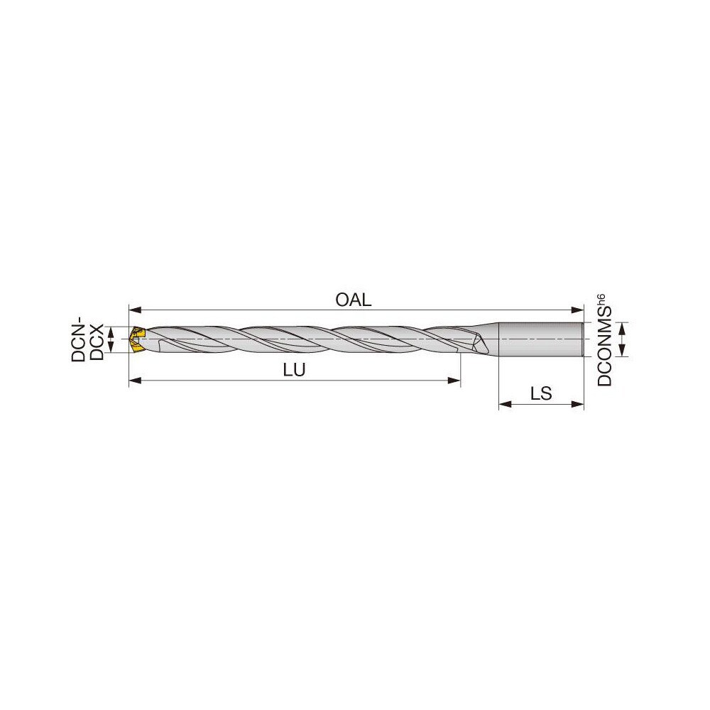 Replaceable-Tip Drill: 23 to 23.9 mm Dia, 276 mm Max Depth, 32 mm Straight-Cylindrical Shank