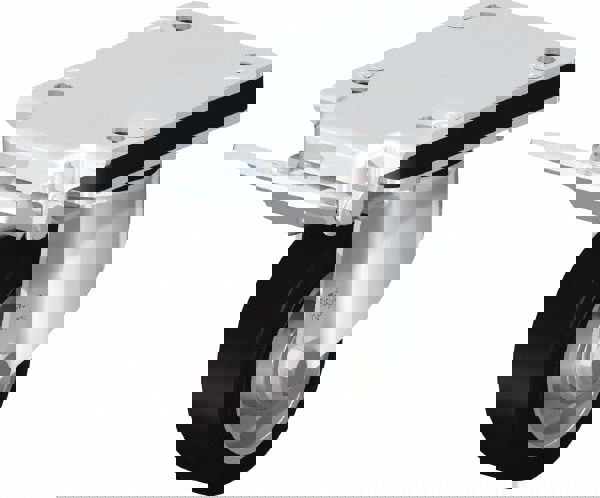 Swivel Top Plate Caster: Solid Rubber, 4