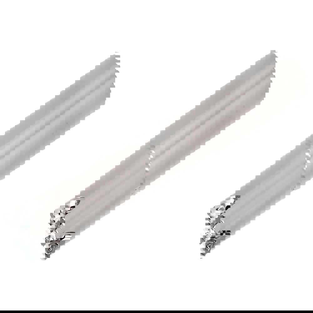 Indexable High-Feed End Mills; Minimum Cutting Diameter (Decimal Inch): 0.3448 ; Maximum Cutting Diameter (Inch): 5/8 ; Maximum Depth of Cut (Decimal Inch): 0.0390 ; Toolholder Style: EXWX ; Shank Type: Cylindrical ; Shank Diameter (Inch): 5/8