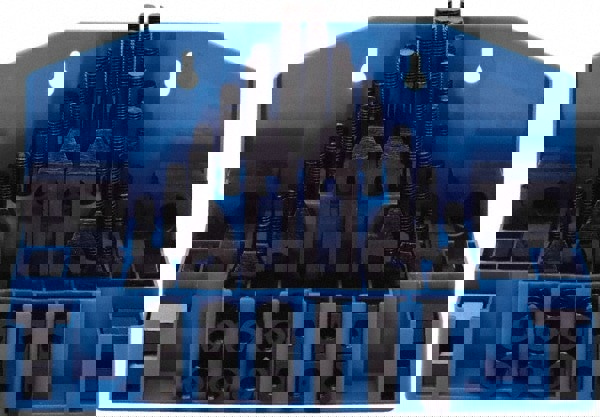 Fixture Clamp Step Block & Clamp Set: 52 Pc, M12x1.75 Stud Thread, 14 mm T-Slot, 25 mm Step Block Width