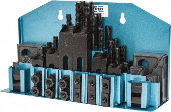 52 Piece Fixturing Step Block & Clamp Set with 25mm Step Block, 16mm T-Slot, M12x1.75 Stud Thread