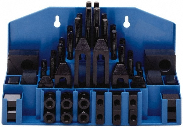 52 Piece Fixturing Step Block & Clamp Set with 25mm Step Block, 20mm T-Slot, M16x2.0 Stud Thread
