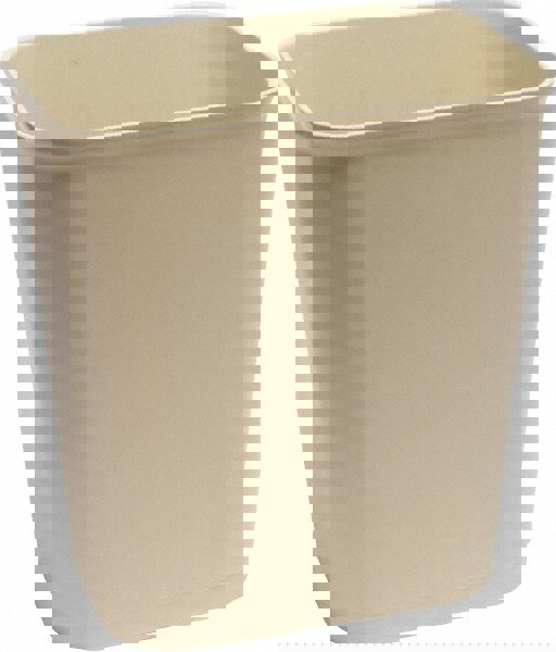14 Qt Rectangle Beige Trash Can
