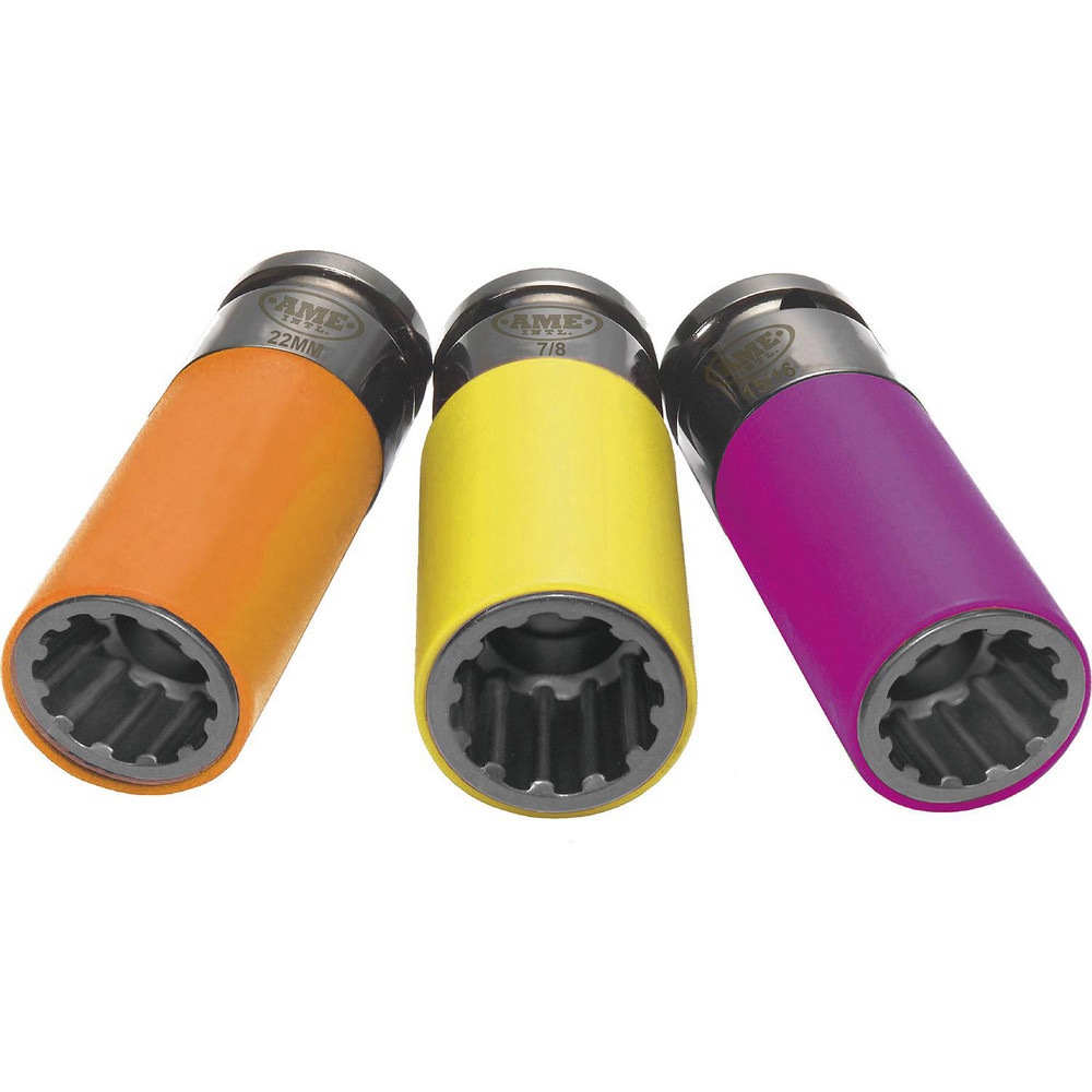 Socket Sets; Set Type: Standard ; Drive Size: 1/2 ; Minimum Size (mm): 22.00 ; Maximum Size (mm): 23.81 ; Tool Type: Socket Set ; Material: Steel