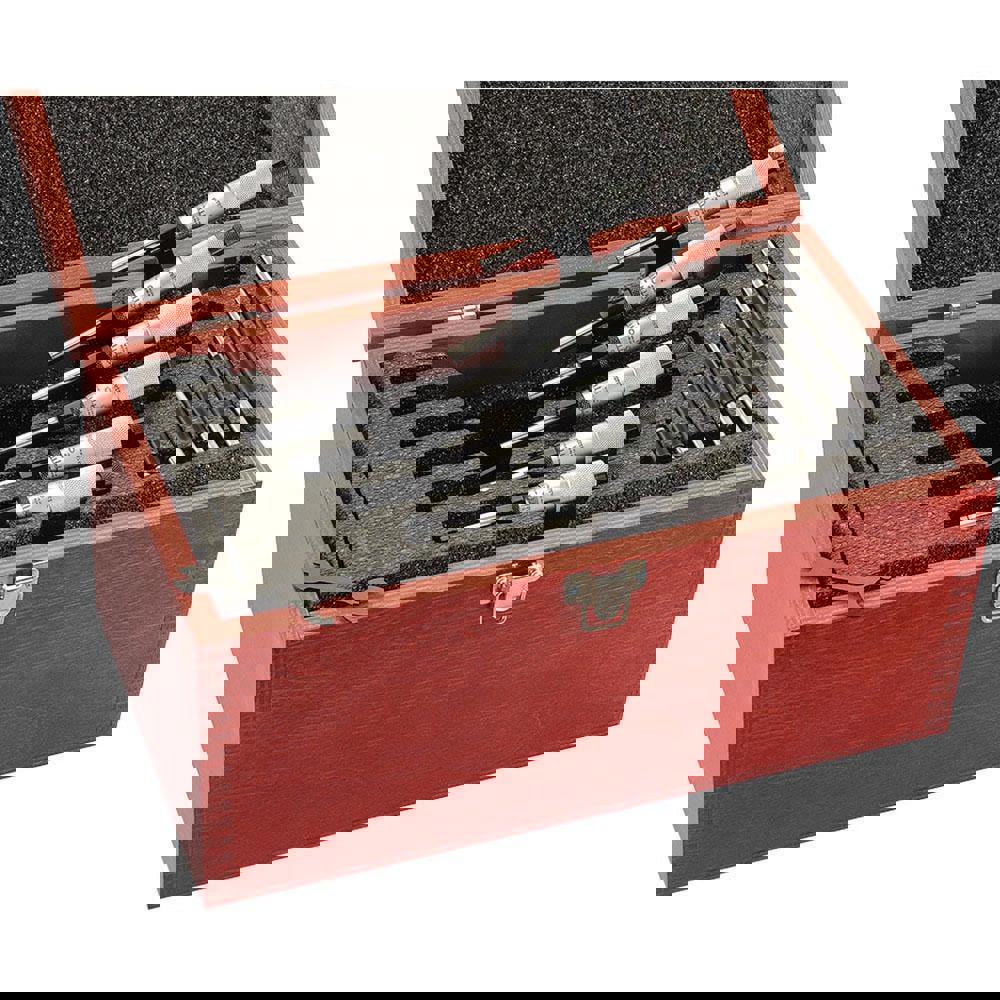 Mechanical Outside Micrometer Set: 6 Pc, 0 to 6