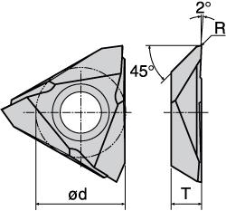 Turning Insert: JTBR3005F J740, Carbide