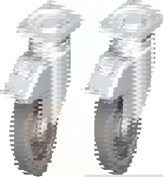 Swivel Top Plate Caster: Solid Rubber, 4