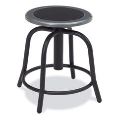 Adjustable Height Swivel Stool: Steel, Black