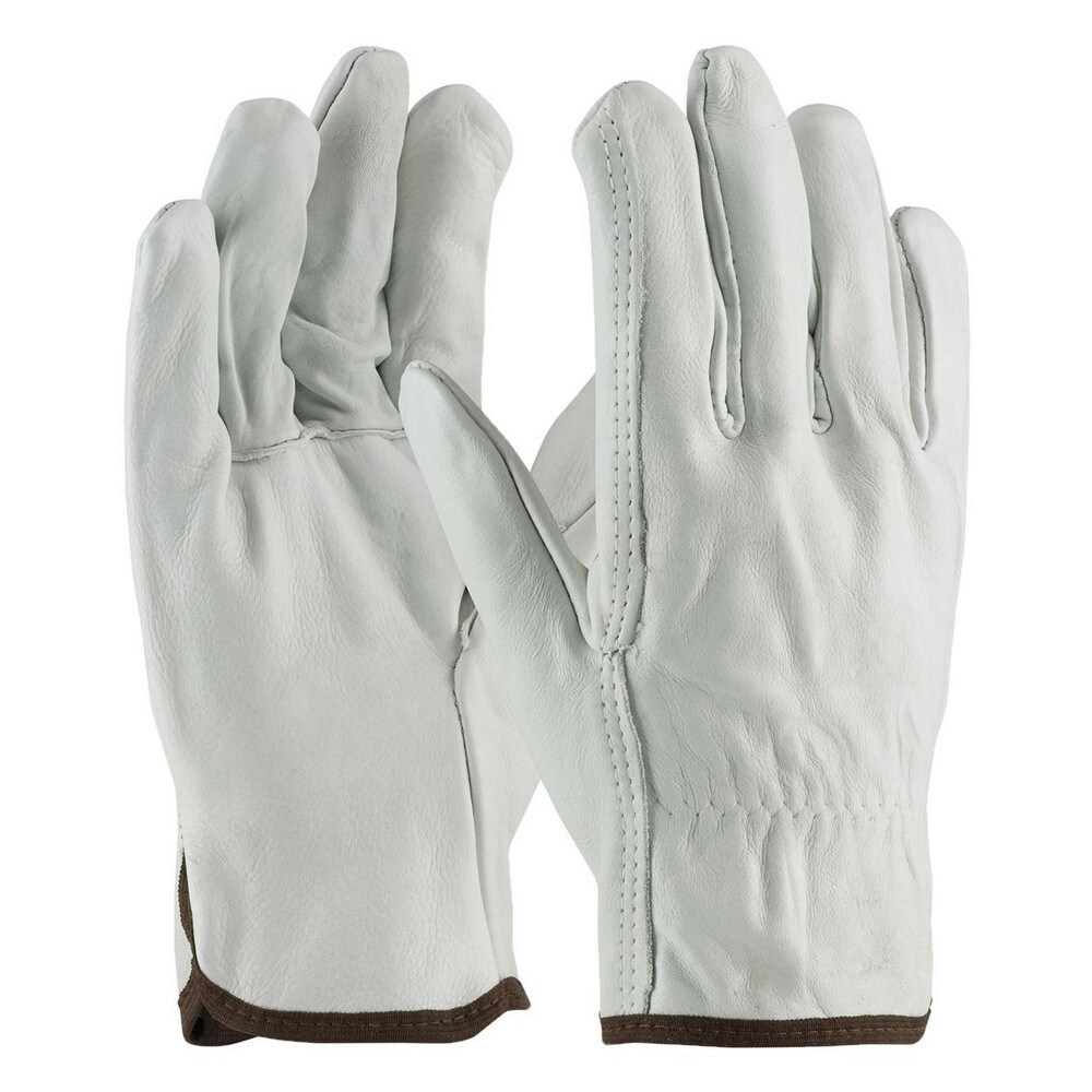 Work Gloves: PiP 68-101, Size Medium, Leather Lined, Leather, General Purpose