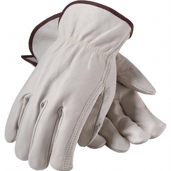 Work Gloves: PiP 68-101, Size 2X-Large, Leather Lined, Leather, General Purpose