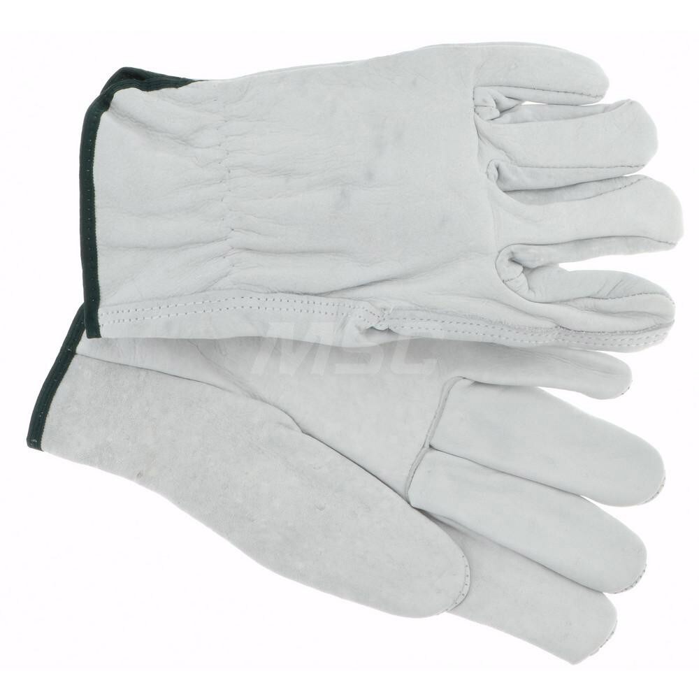 Work Gloves: PRO-SAFE Size Medium, Not Lined, Cowhide
