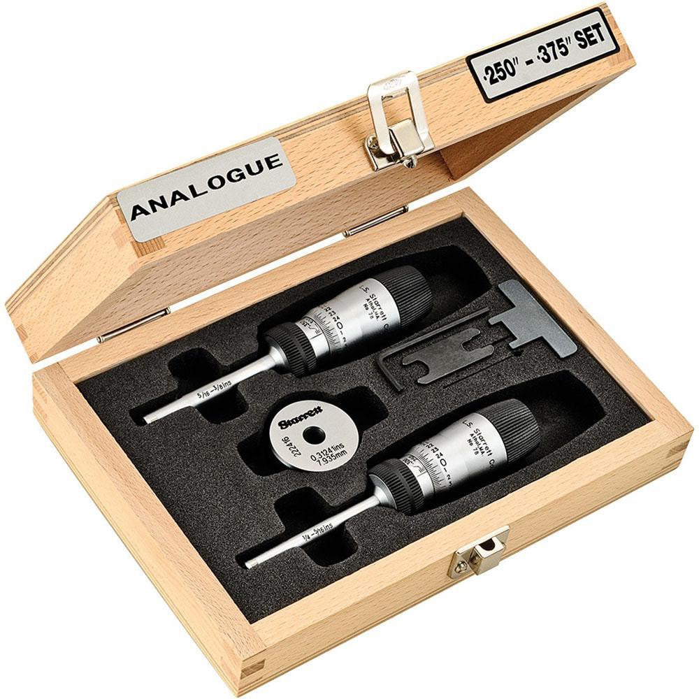 Mechanical Inside Micrometer Set: 1/4