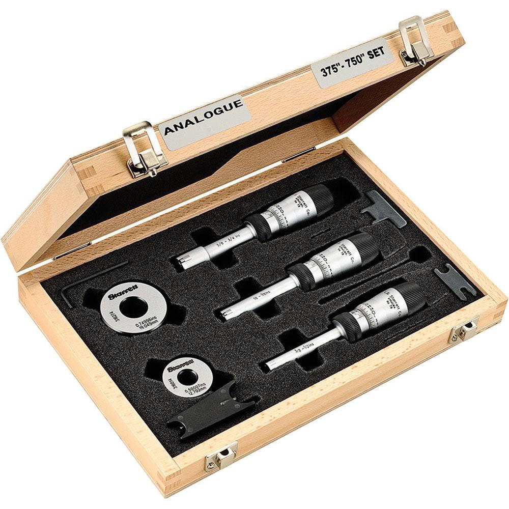 Mechanical Inside Micrometer Set: 3/8