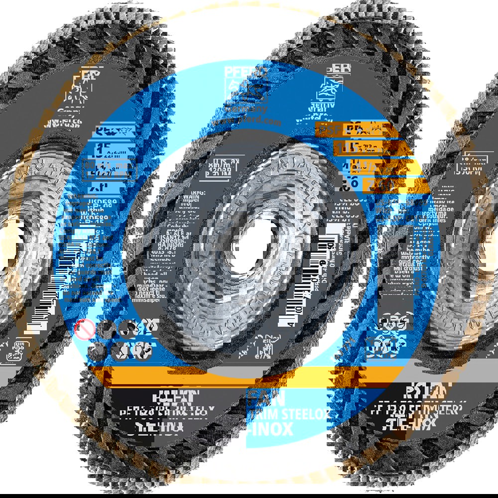 Flap Disc: 5/8-11 Hole, 60 Grit, Zirconia Alumina, Type 27